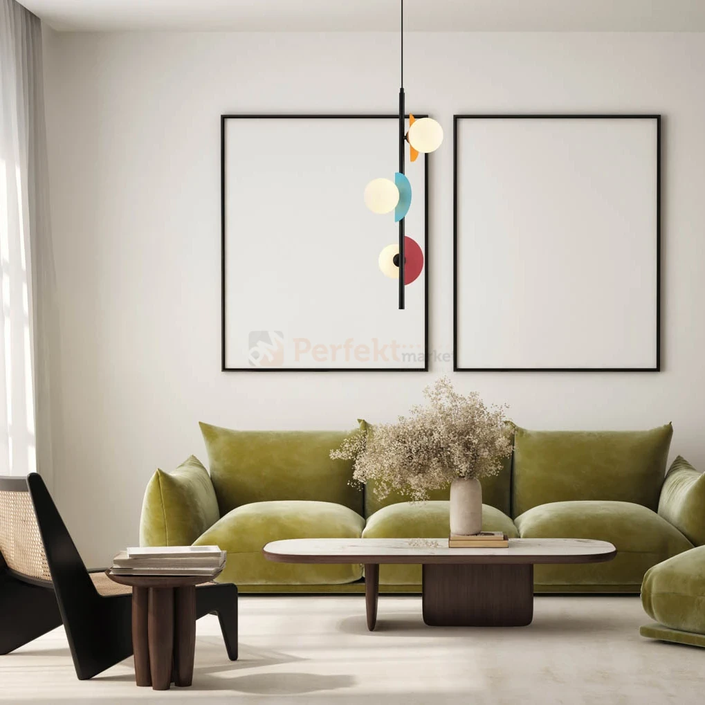 Lampa wisząca multikolor szklane klosze NAUTI PND-37482-3V-MLTI aranżacja perfektmarket.webp