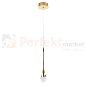 Lampa wisząca złota łezka DALMA 1 Azzardo AZ6006