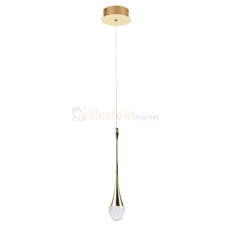 Lampa wisząca złota łezka DALMA 1 Azzardo AZ6006 wymiary perfektmarket.webp