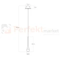 Lampa wisząca złota łezka DALMA 1 Azzardo AZ6006 wymiary perfektmarket.webp