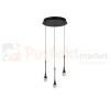 Lampa wisząca czarne łezki DALMA 3 round Azzardo AZ6009.webp