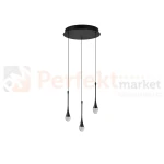 Lampa wisząca czarne łezki DALMA 3 round Azzardo AZ6009.webp