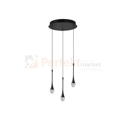 Lampa wisząca czarne łezki DALMA 3 round Azzardo AZ6009.webp
