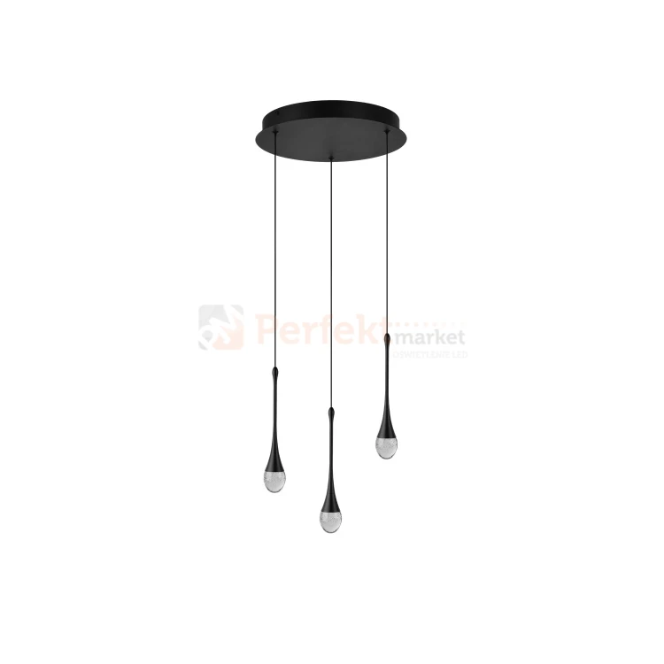Lampa wisząca czarne łezki DALMA 3 round Azzardo AZ6009.webp