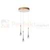 Lampa wisząca złote  łezki DALMA 3 round Azzardo AZ6010.webp