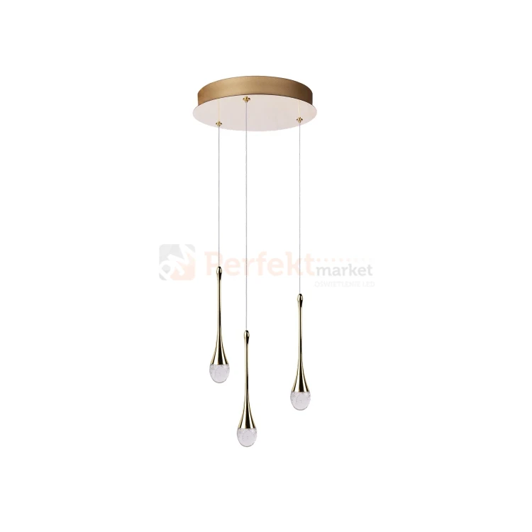 Lampa wisząca złote  łezki DALMA 3 round Azzardo AZ6010.webp