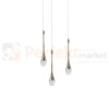 Lampa wisząca złote  łezki DALMA 3 round Azzardo detail AZ6010.webp