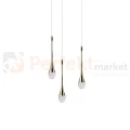 Lampa wisząca złote  łezki DALMA 3 round Azzardo detail AZ6010.webp