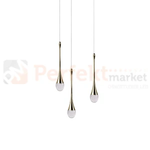 Lampa wisząca złote łezki DALMA 3 round Azzardo AZ6010