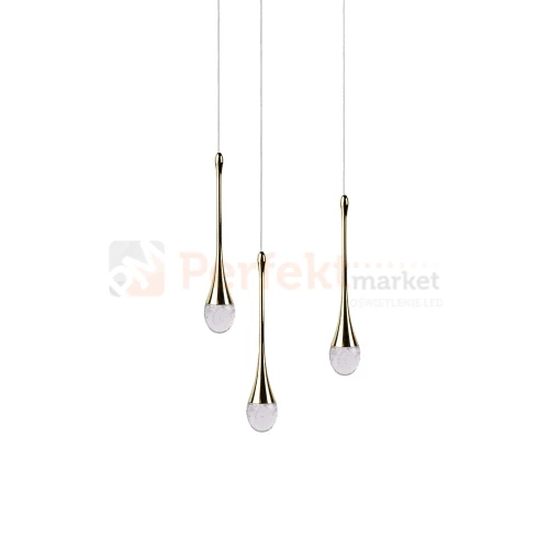 Lampa wisząca złote  łezki DALMA 3 round Azzardo detail AZ6010.webp