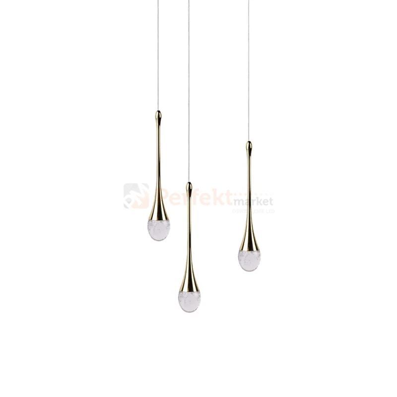 Lampa wisząca złote  łezki DALMA 3 round Azzardo AZ6010.webp