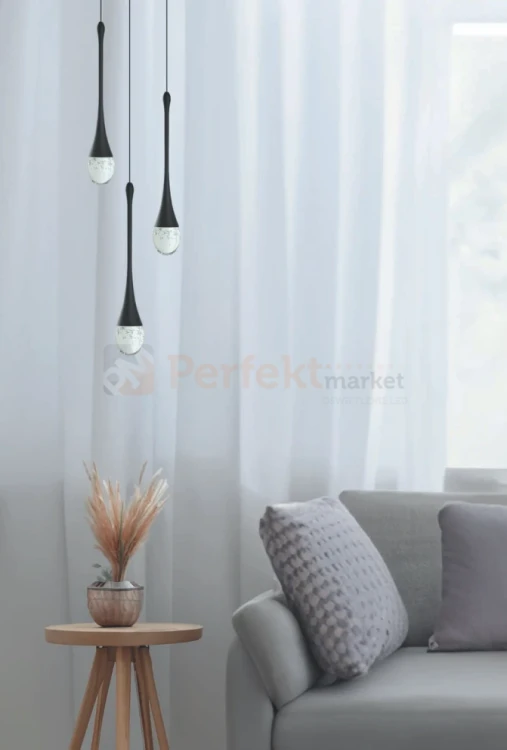 Lampa wisząca czarne łezki DALMA 3 round Azzardo aranżacja AZ6009.webp