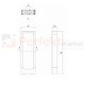 Lampa ogrodowa stojąca RENO antracyt słupek LED 50 cm TRIO wymiary perfektmarket.webp