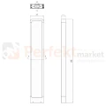 Lampa ogrodowa stojąca RENO antracyt słupek LED 100 cm TRIO wymiary perfektmarket.webp