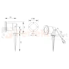 Lampa ogrodowa reflektor wbijany punktowy antracyt Trio UBANGI perfektmarket wymiary.webp