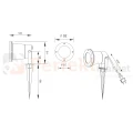 Lampa ogrodowa reflektor wbijany punktowy antracyt Trio UBANGI perfektmarket wymiary.webp
