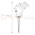 Lampa ogrodowa reflektor wbijany punktowy czarny GU10 TAYLOR Lucide wymiary perfektmarket.webp