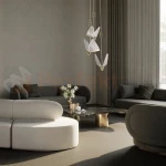 Nowoczesna lampa wisząca motyle złota Mariposa 3xLED CCT LP-1715 3P aranżacja perfektmarket.webp