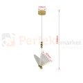Lampa wisząca złota motyl Mariposa 2xLED LP-1715 1P wymiary perfektmarket.webp