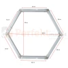 Lampa hexagon LED Geometric System 1 lampa detailingowa LED LP-0109 1C 4K wymiary perfektmarket.webp