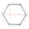 Lampa hexagon LED Geometric System 1 lampa detailingowa LED LP-0109 1C 4K wymiary perfektmarket.webp