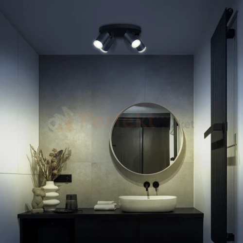 Lampa sufitowa plafon spot 4xGU10 TURYN IP44 czarny 324733 aranżacja 1 perfektmarket.webp