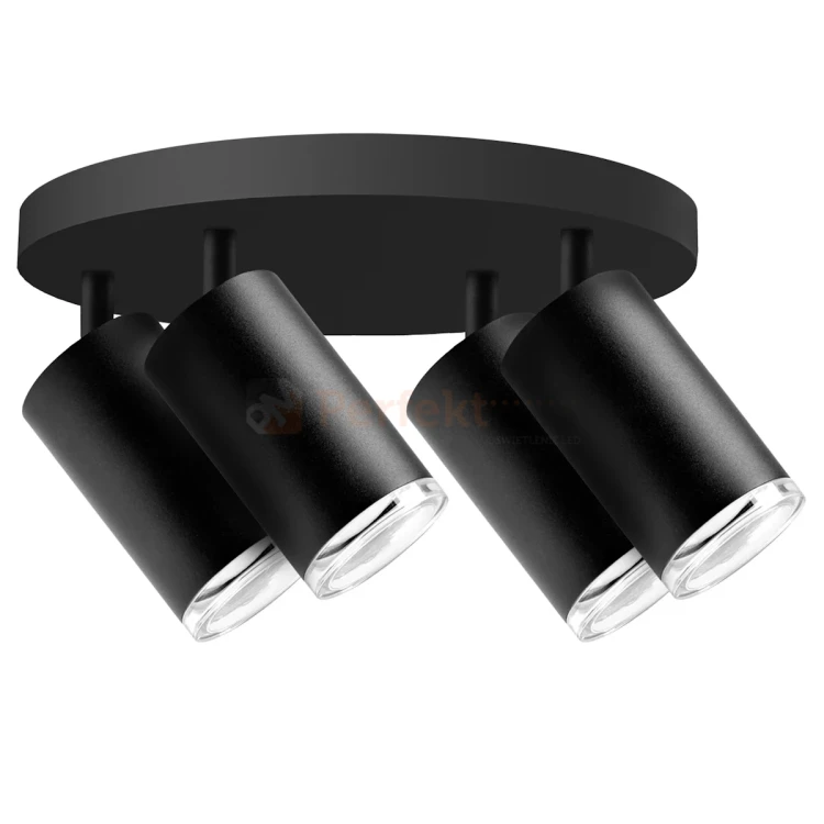 Lampa sufitowa plafon spot 4xGU10 TURYN IP44 czarny 324733 perfektmarket.webp