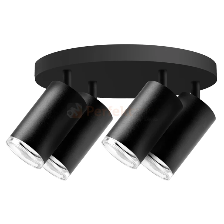 Lampa sufitowa plafon spot 4xGU10 TURYN IP44 czarny 324733 perfektmarket1.webp