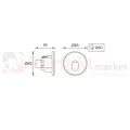Oprawa schodowa LED AZYL 1,6W szara 230V 4100K wymiary perfektmarket.webp