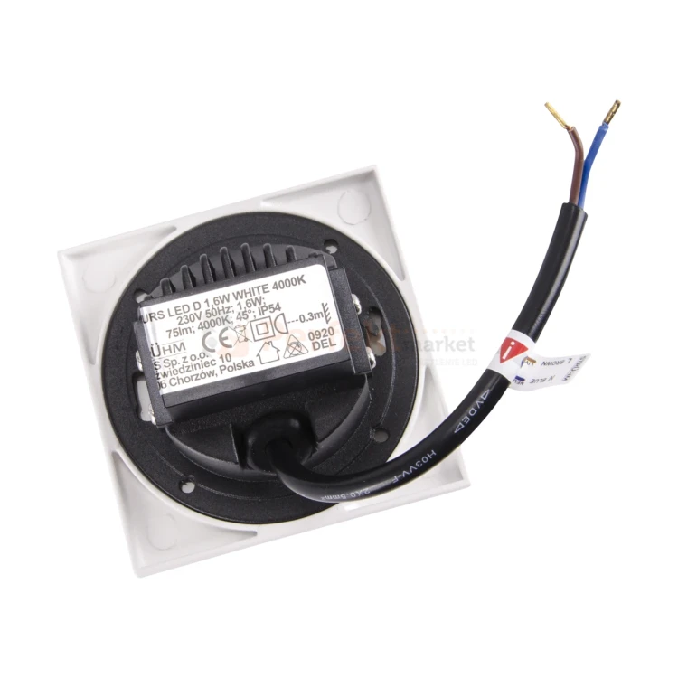 Oprawa schodowa LED KURS 1,6W biała 230V 4100K 2 perfektmarket.webp