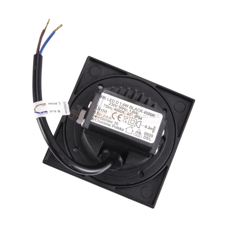 Oprawa schodowa LED KURS 1,6W czarna 230V 4100K 2 perfektmarket.webp