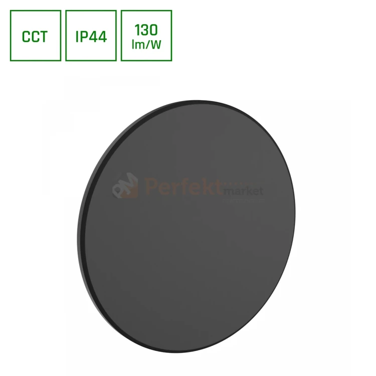 Kinkiet ścienny PIATTA CCT IP44 zewnętrzny elewacyjny IP44 18W czarny perfektmarket.webp