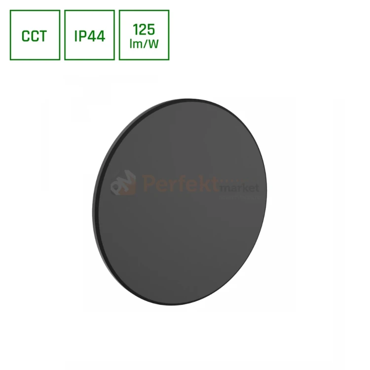 Kinkiet ścienny PIATTA CCT IP44 zewnętrzny elewacyjny IP44 12W czarny perfektmarket.webp