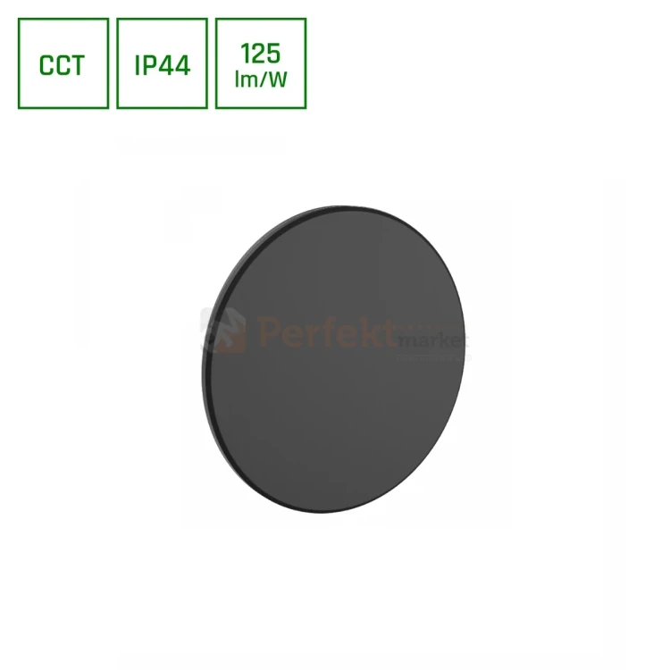 Kinkiet ścienny PIATTA CCT IP44 zewnętrzny elewacyjny IP44 9W czarny perfektmarket.webp