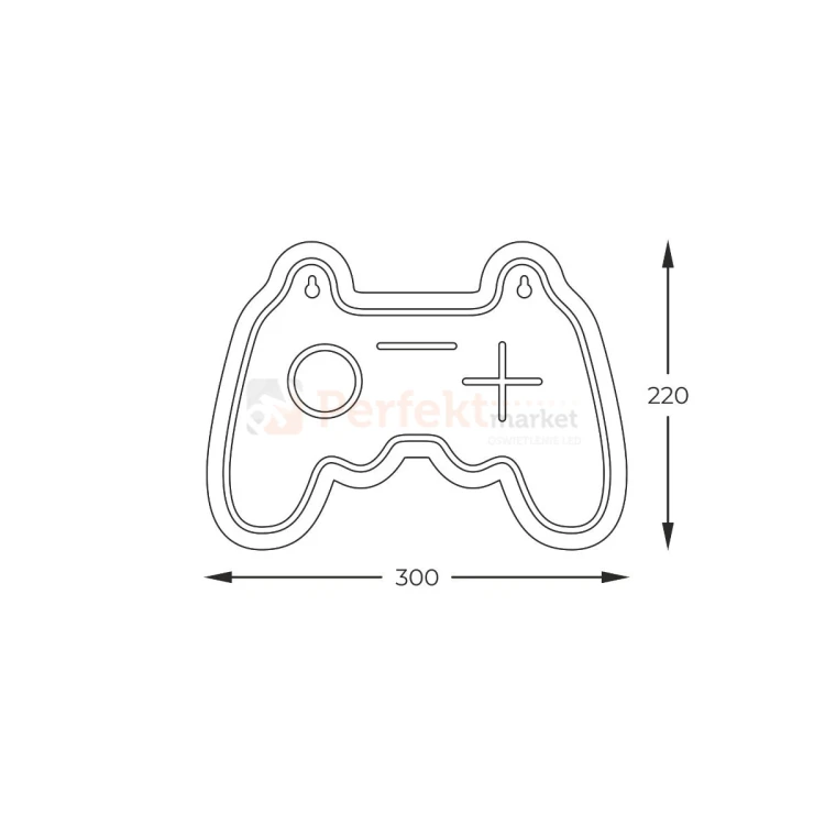Neon LED lampa ścienna kinkiet GAMEPAD Zuma Line FM-WN67 perfektmarket 2.webp