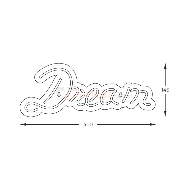 Neon LED lampa ścienna kinkiet napis LED DREAM Zuma Line FM-WN37 perfektmarket 5.webp