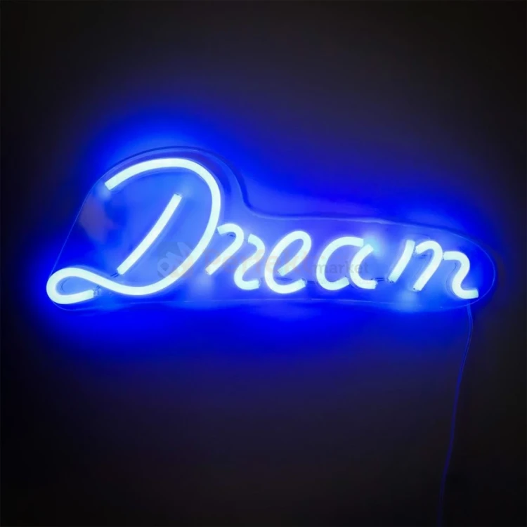 Neon LED lampa ścienna kinkiet napis LED DREAM Zuma Line FM-WN37 perfektmarket.webp