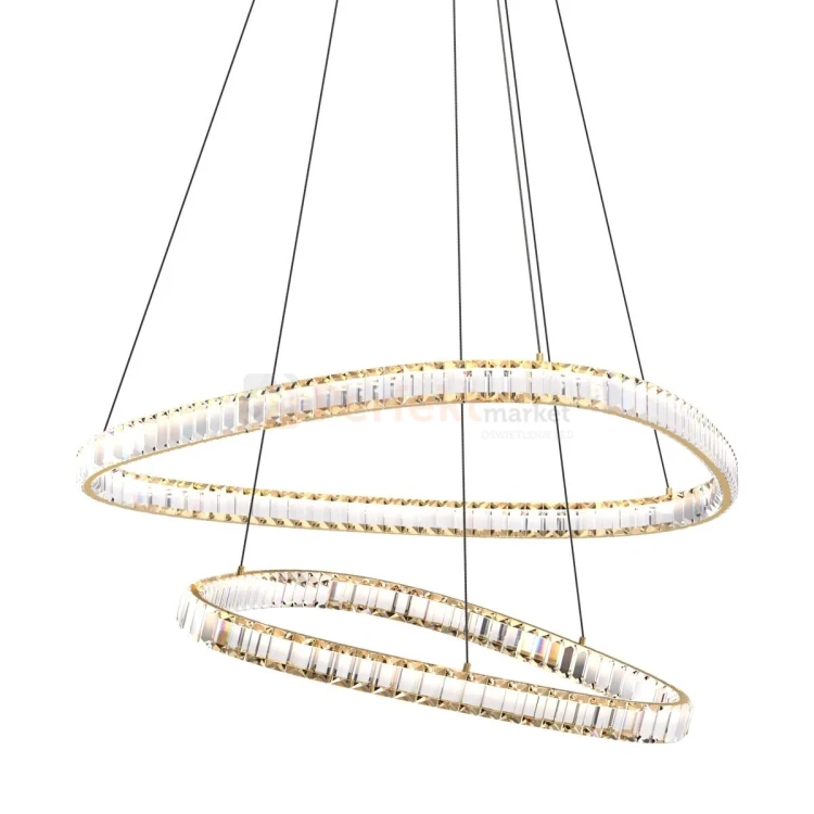 Lampa wisząca złota glamour ATHESA kryształ CCT Zuma Line MD3169-2-3GT detail perfektmarket.webp