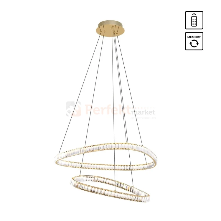Lampa wisząca złota glamour ATHESA kryształ CCT Zuma Line MD3169-2-3GT ikony perfektmarket.webp