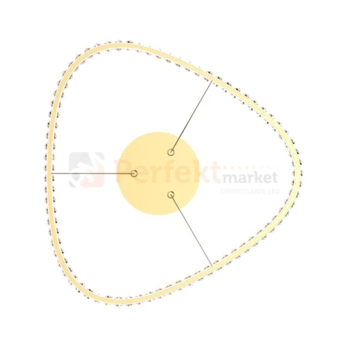 Lampa wisząca złota glamour ATHESA kryształ CCT 26W Zuma Line MD3169-1-3GT 2 perfektmarket.webp