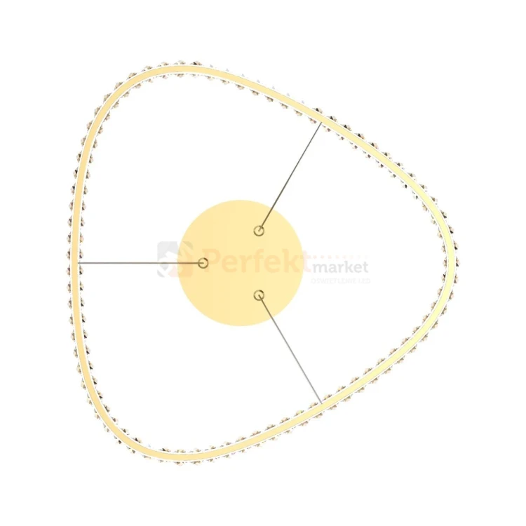 Lampa wisząca złota glamour ATHESA kryształ CCT 26W Zuma Line MD3169-1-3GT 2 perfektmarket.webp