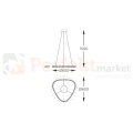 Lampa wisząca złota glamour ATHESA kryształ CCT 26W Zuma Line MD3169-1-3GT wymiary perfektmarket.webp