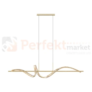 Lampa wisząca złota glamour ATHESA kryształ CCT 26W Zuma Line MD3170-1-3GT