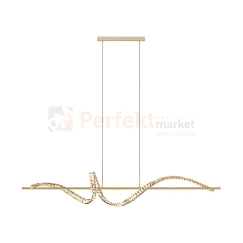 Lampa wisząca złota glamour ATHESA kryształ CCT 26W Zuma Line MD3170-1-3GT perfektmarket.webp