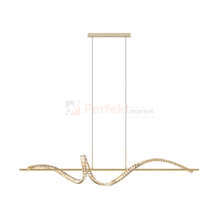 Lampa wisząca złota glamour ATHESA kryształ CCT 26W Zuma Line MD3170-1-3GT perfektmarket.webp