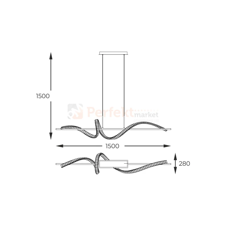 Lampa wisząca złota glamour ATHESA kryształ CCT 26W Zuma Line MD3170-1-3GT wymiary perfektmarket.webp