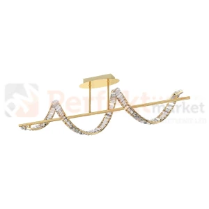 Lampa sufitowa glamour złota LED ATHESA kryształ CCT 26W Zuma Line MX3170-1-3GT