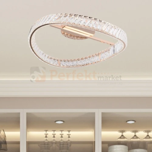 Lampa sufitowa glamour złota LED GANO kryształ MX3317-1-3GT Zuma Line 2 perfektmarket.webp