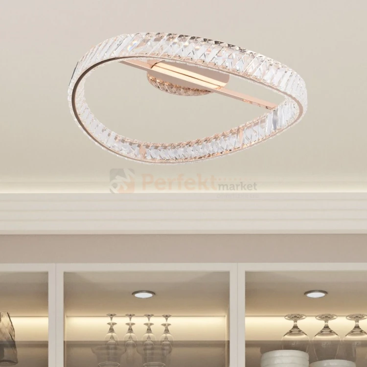 Lampa sufitowa glamour złota LED GANO kryształ MX3317-1-3GT Zuma Line 2 perfektmarket.webp