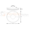 Lampa sufitowa glamour złota LED GANO kryształ MX3317-1-3GT Zuma Line wymiary perfektmarket.webp